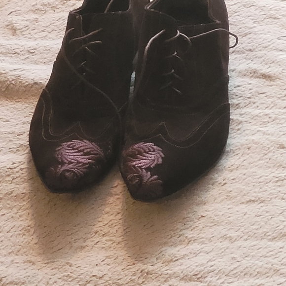 Rare Gianni Barbato suede designer oxfords. - Picture 4 of 5